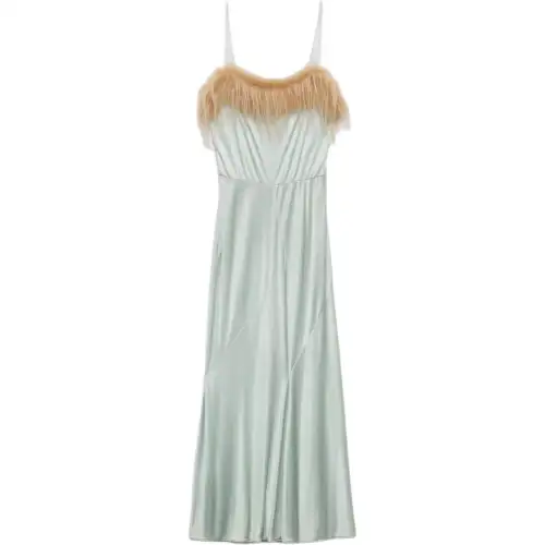 PRADA FW24 Slip Dress Women's Teal