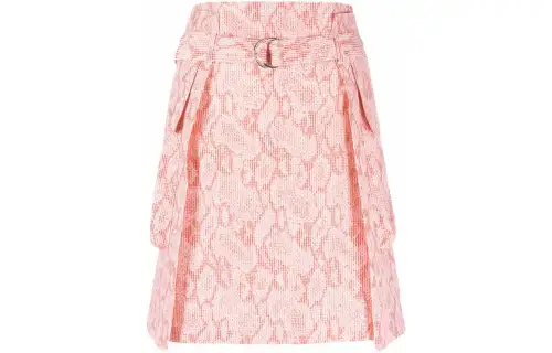 KENZO SS22 Casual Long Skirt Women's Pink