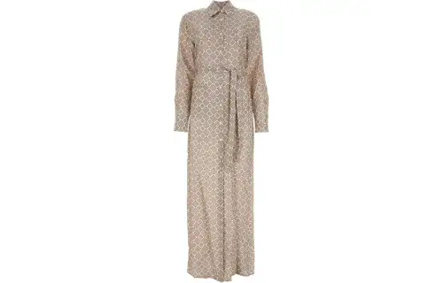 Prada geometric-print maxi shirt dress