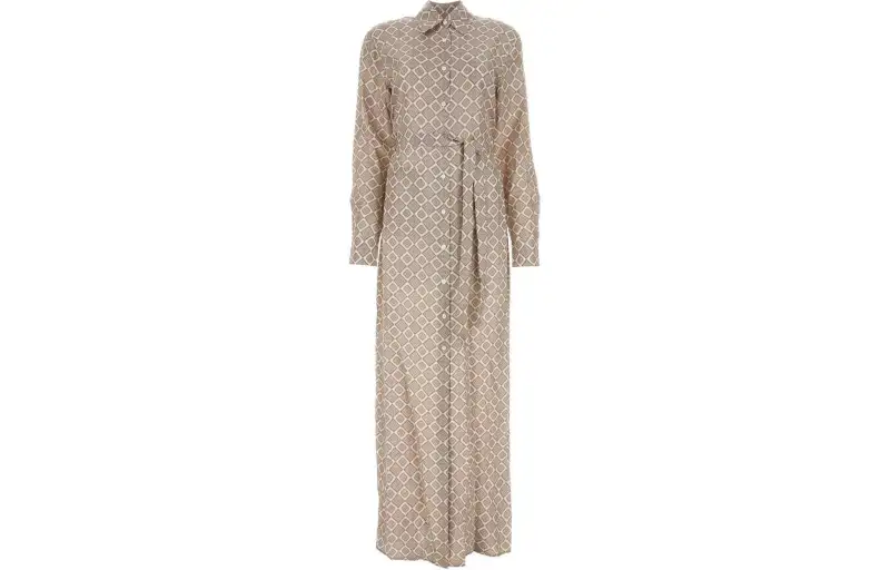 Prada geometric-print maxi shirt dress