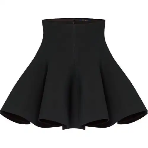 LOUIS VUITTON 1AFUV0 Wool-Silk Pleated Circle Skirt