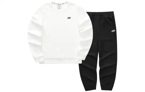 Skechers Colorful Casual Suit Women's Marshmallow White+Black