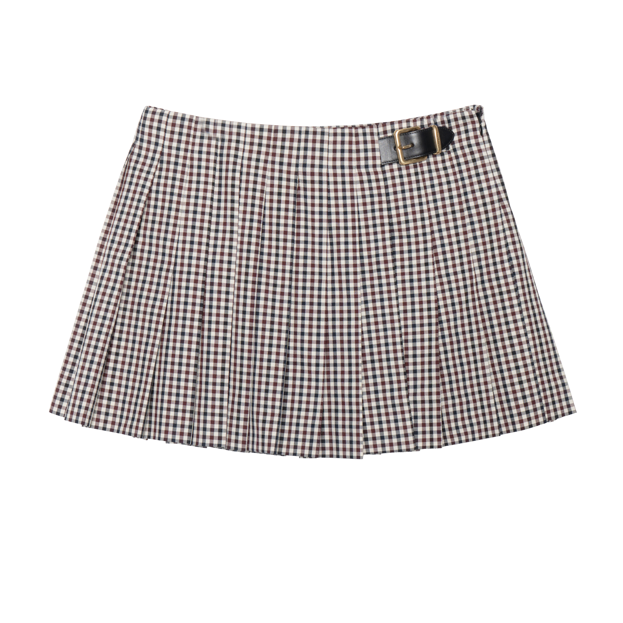 Женская юбка MIU MIU SS23 (бордовая)