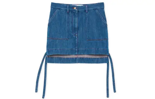 LOEWE Denim Short Skirts Women's Blue Moderate Short A Line Skirt