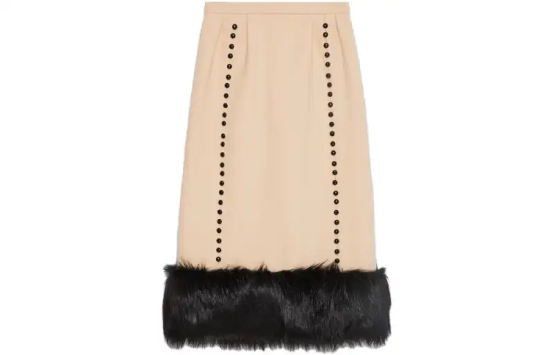 GUCCI Casual Long Skirts Women's Light Pink Moderate Mid Length Other