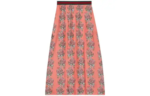 GUCCI SS22 Casual Long Skirt Women's Pink