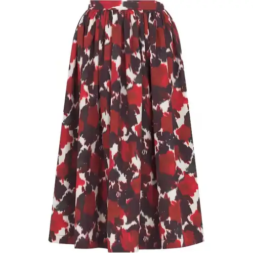 DIOR Printed Pleated Maxi Skirt