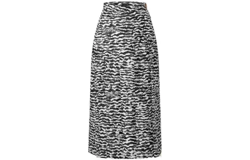 LOUIS VUITTON Casual Long Skirts Women's Black Moderate Mid Length Other