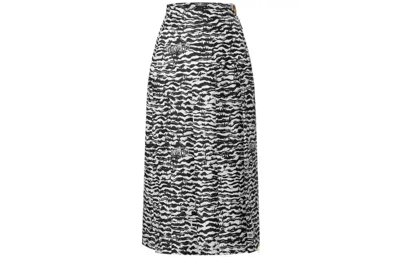 LOUIS VUITTON Casual Long Skirts Women's Black Moderate Mid Length Other