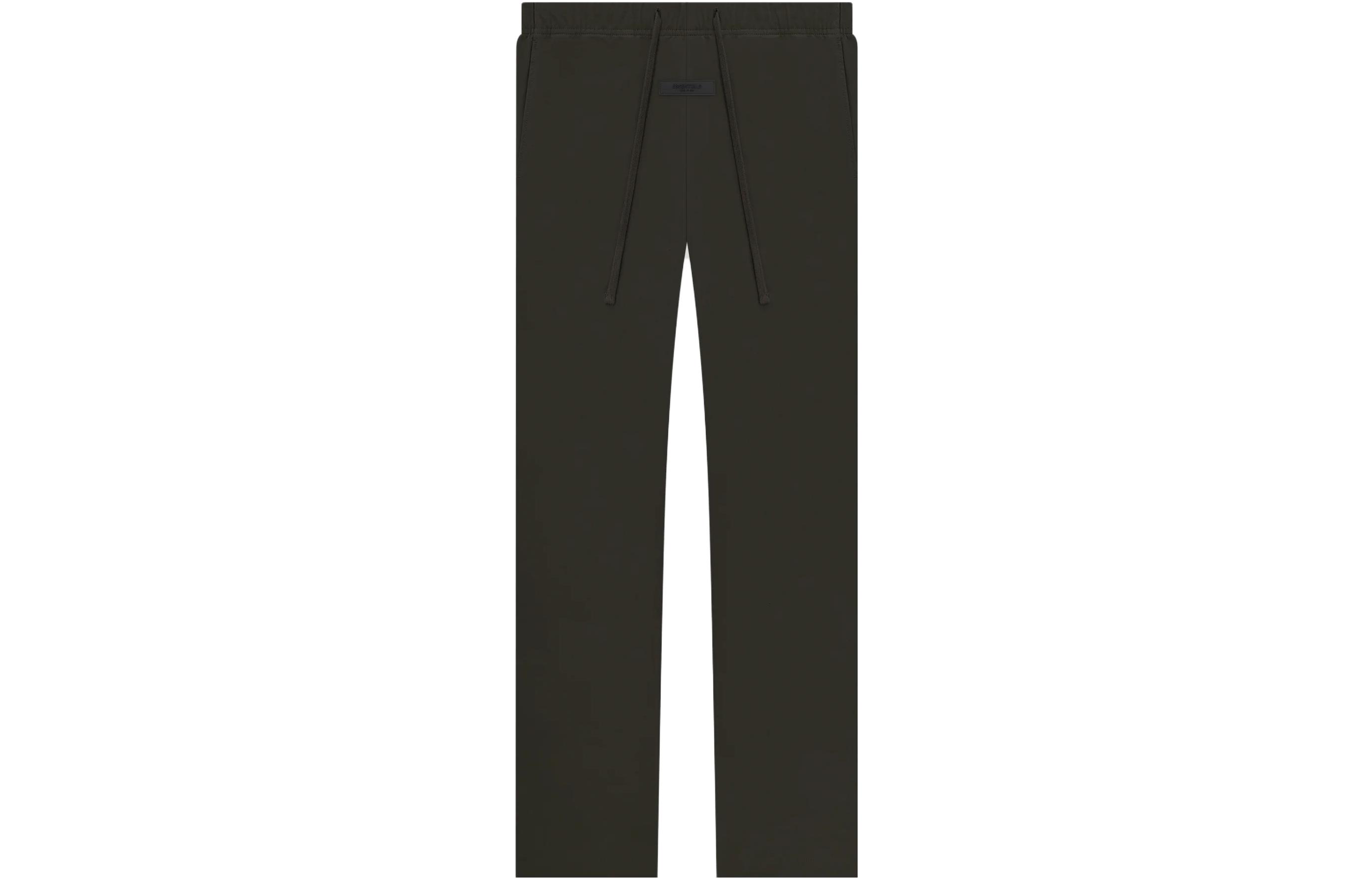 Fear of God Essentials Drop2 SS23 Womens Relaxed Trouser off black solid color casual loose side pocket sports trousers women's light black