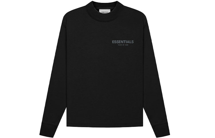 Мужской лонгслив Fear of God Essentials FW21 (черный)