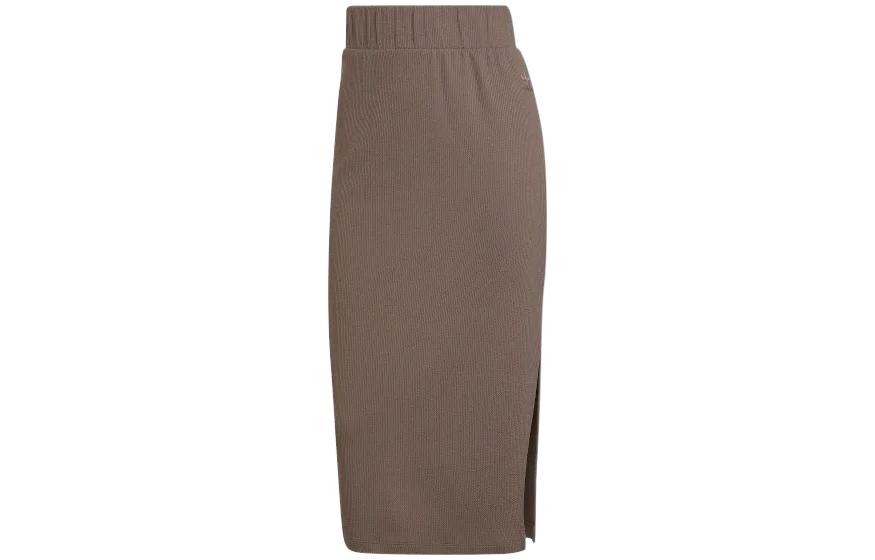 Юбка adidas originals High-Waisted Split Skirt (коричневая)