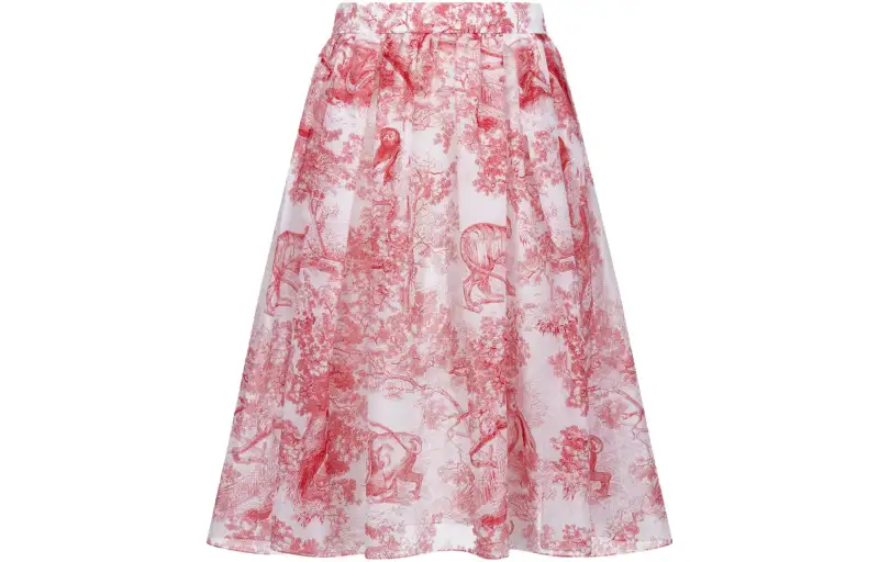 DIOR Casual Long Skirts Women's Pink Moderate Mid Length Other