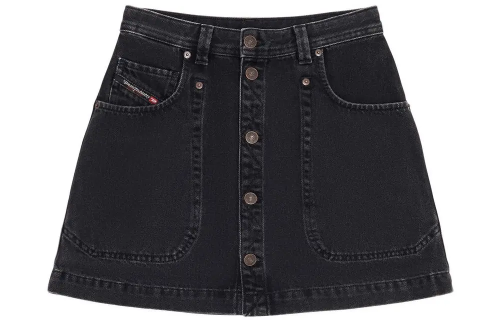 Diesel Albus A-Line Mini Denim Skirts