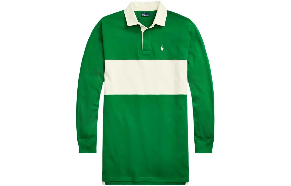 Polo Ralph Lauren SS24 Long Sleeved Dress Women's Slope Green
