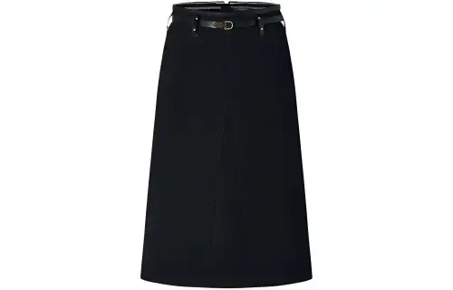 LOUIS VUITTON Casual Long Skirt Women's Black