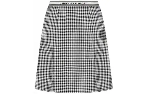DIOR Casual Short Skirts Women's Black Moderate Short Miniskirt