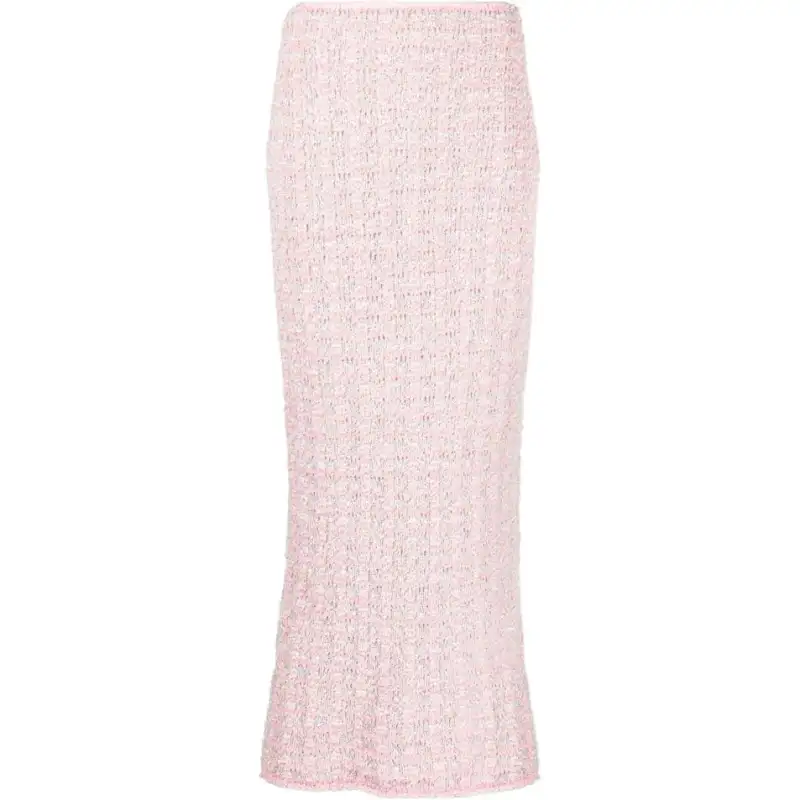 Balenciaga Back-to-Front bouclé long skirt