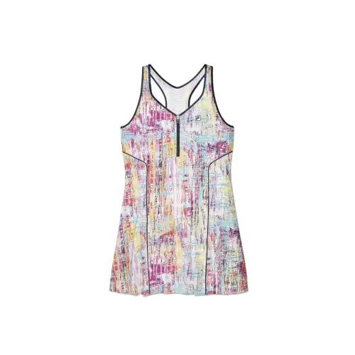 FILA Sleeveless Dress Women's Stripes Pink