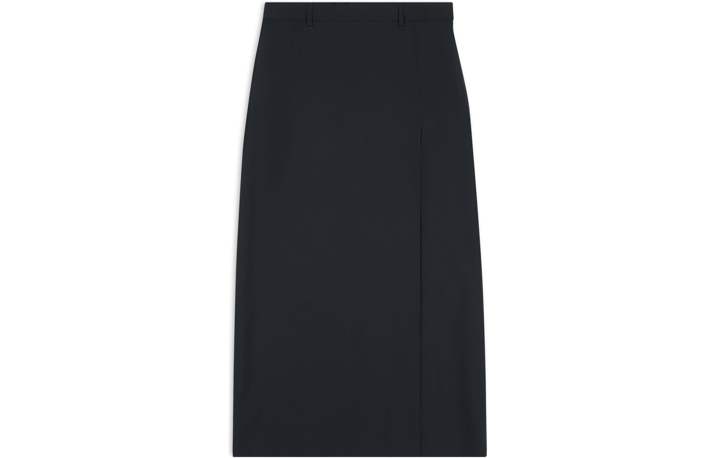 Balenciaga Garde Robe Skirts Unisex Black Moderate Long A Line Skirt