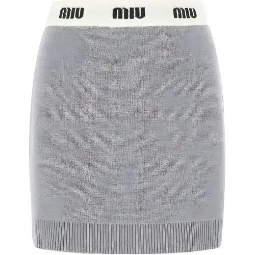 MIU MIU FW22 Casual Short Skirts Women's Gray