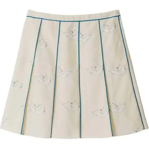Burberry SS24 Casual Short Skirts Women's Ecru