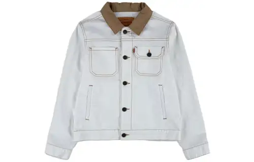 White children's jacket, loose fit