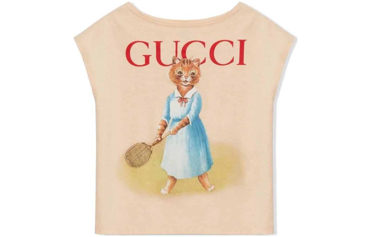 Женская футболка Gucci (оранжевая)