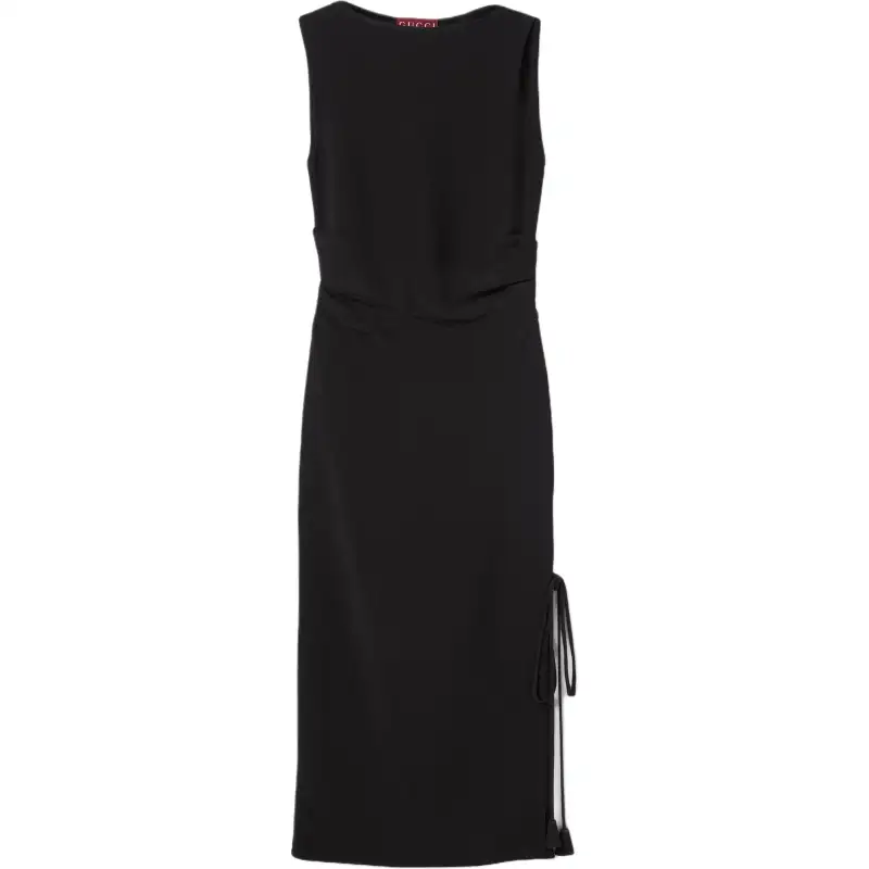 GUCCI Silk Crêpe Dress With Embroidery
