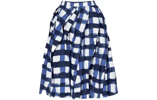 UNIQLO X Marni Women's Balloon Shape Check Skirt Blue