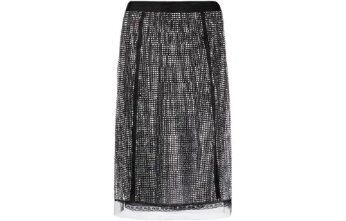 【Previous Season】rhinestone-embellished tulle skirt
