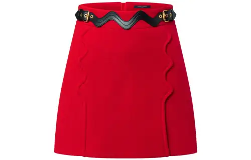 LOUIS VUITTON Scallop Detail A-Line Mini Skirt