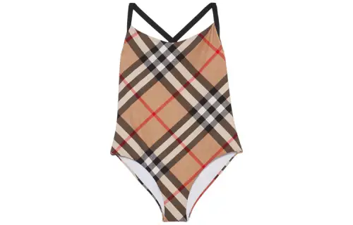Burberry Alagnon Check One Piece Swimsuit 'Archive Beige'