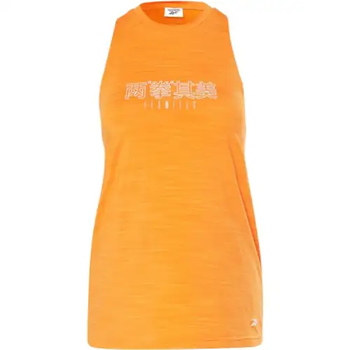 Reebok Sleeveless Sports Shirts Women's Orange Halter Neck