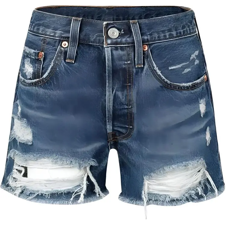 Levis Denim Shorts Women's Blue Moderate Bermuda Shorts