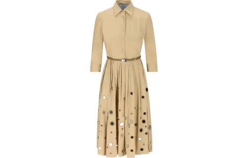 Prada Long-Sleeved Belted Dress