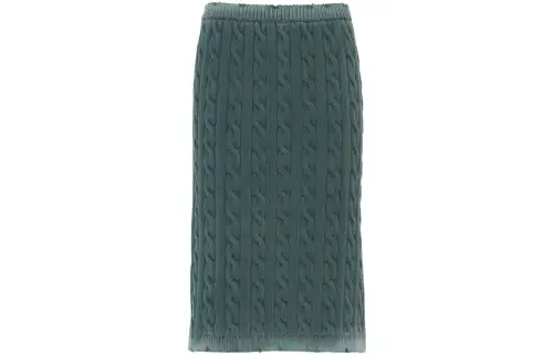 MIU MIU Casual Long Skirts Women's Green Thickened