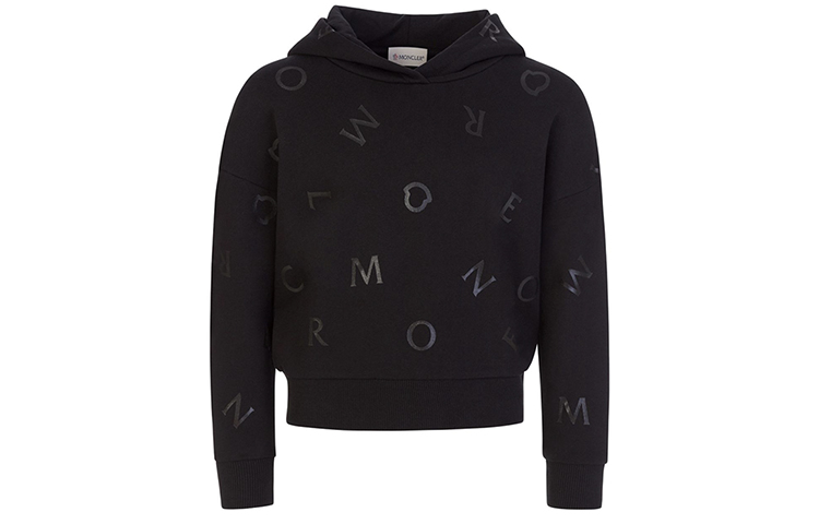 Детское худи Moncler Popover Hoodie (черное)
