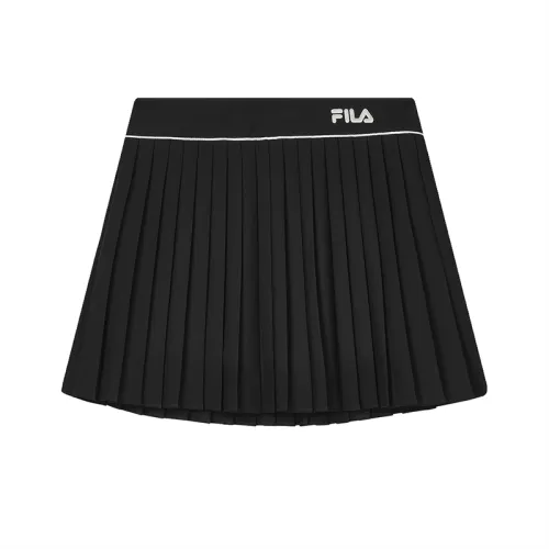 FILA Fila ORIGINALE SS24 basic tennis culottes pleated skirt casual skirt women's style black