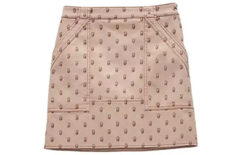 HERMES SS22 Casual Short Skirts Women's Khaki