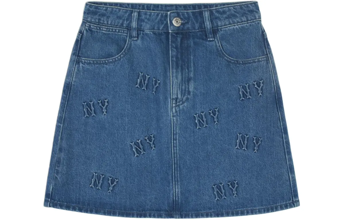 MLB SS24 New York Yankees Denim Short Skirts Women's Blue
