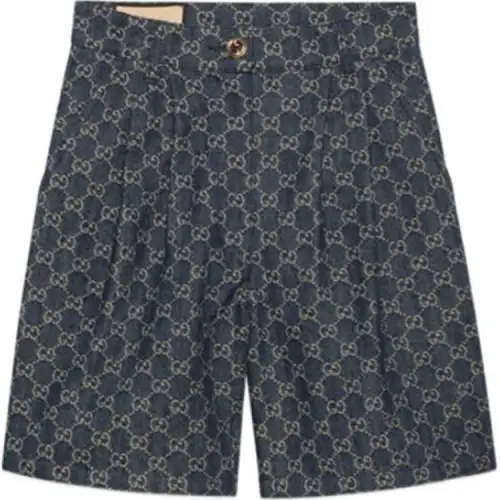 GUCCI SS22 Denim Shorts Women's Blue