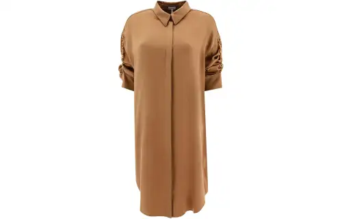 LOEWE Chain Embellished Short Sleeved Shirt Dress