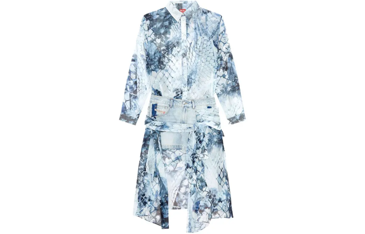 DIESEL D Jeaniel Snakeskin print Midi Dress