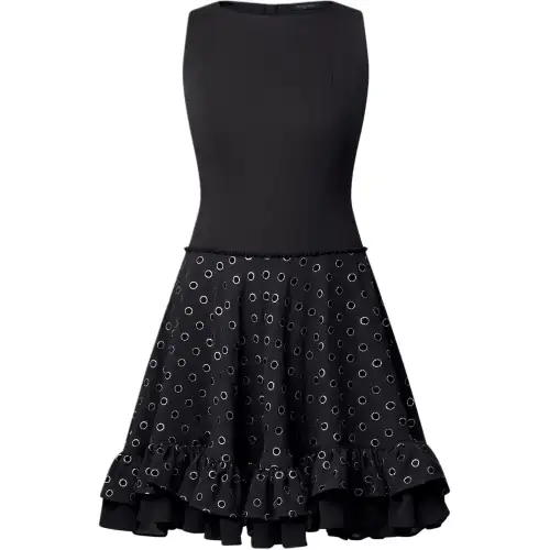 Lv Velvet Dot Layered Dress