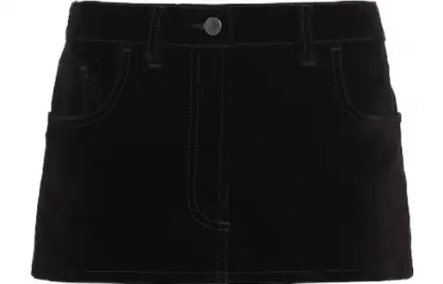 PRADA Denim Short Skirts Women's Black Moderate Short Other