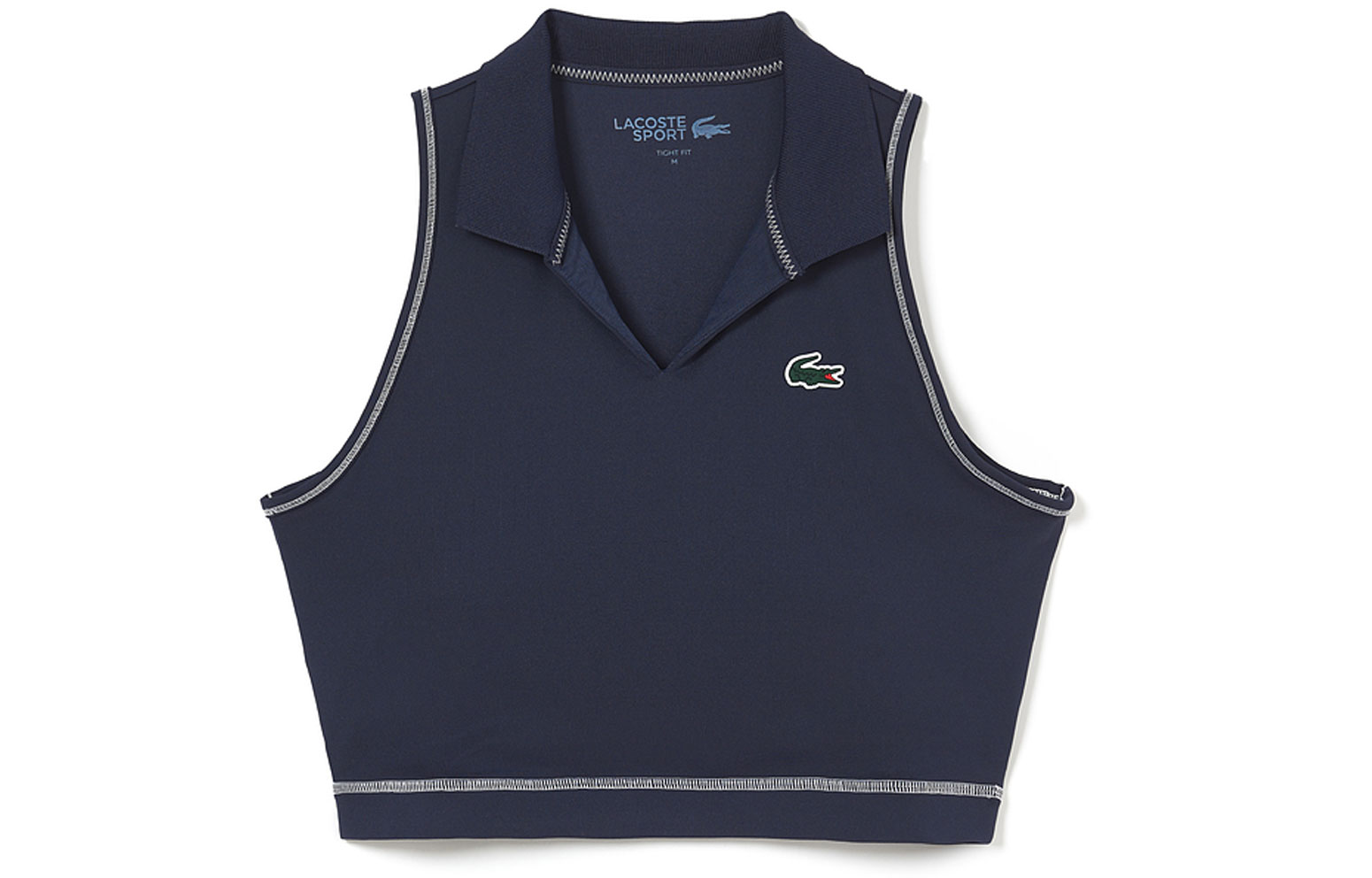 LACOSTE Cropped Performance Polo Top