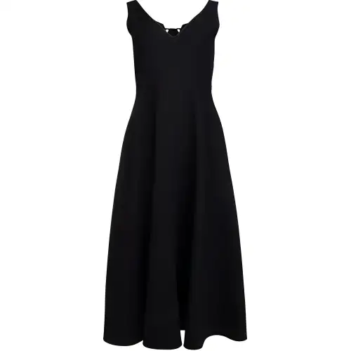 Christian DIOR V Neck Flared Dress