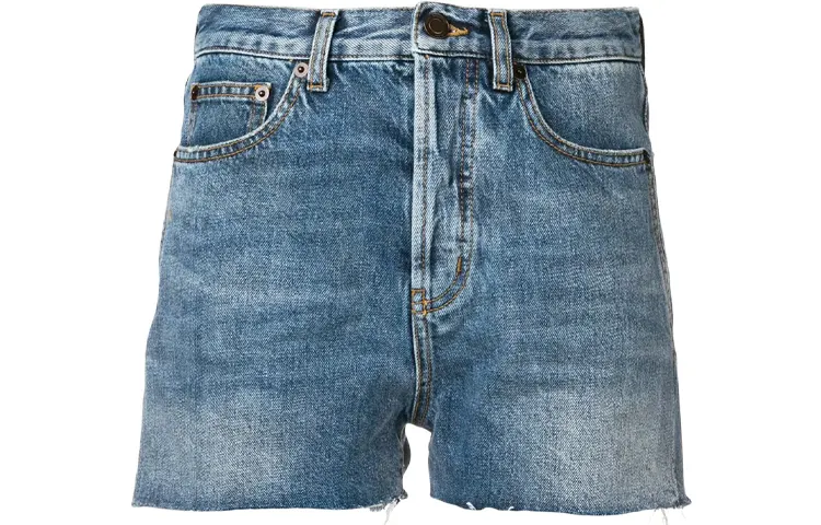 SAINT LAURENT Denim Shorts Women's Denim Blue