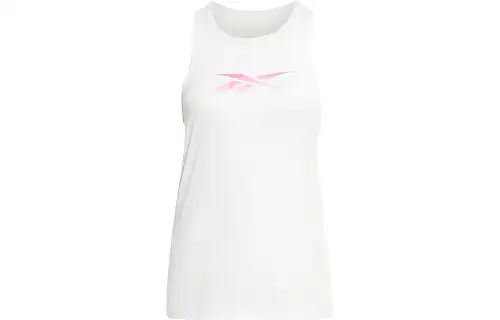 Reebok Sleeveless Sports Shirts Women's White Asymmetrical Shoulder